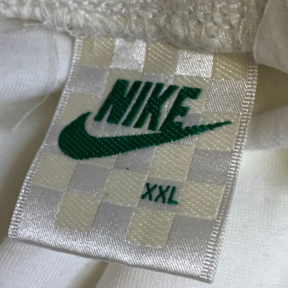 Mens Vintage 90s Nike‎ Swoosh Logo Windbreaker Track Pants White Semi-Opaque XXL - Picture 9 of 14